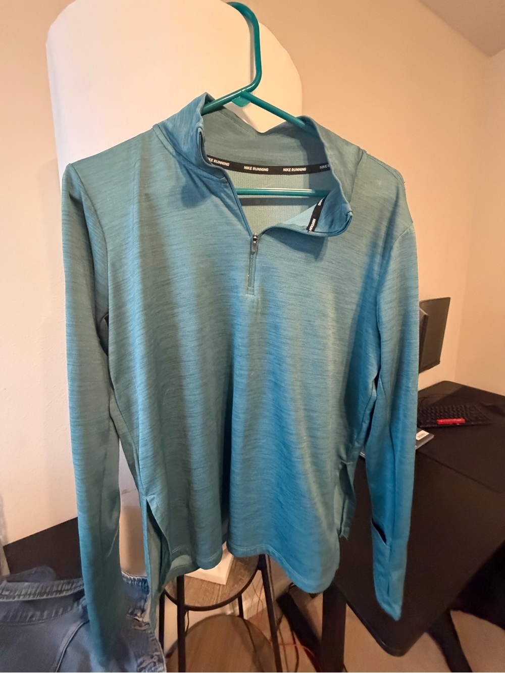 Nike Men's Teal Half-Zip Performance Sweater